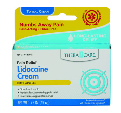 TheraCare Maximum Strength OTC Lidocaine Cream | Numbs Away Pain | Long-Lasting Relief | Non-Greasy | 1.75 Oz Thera Care buy supplements Au