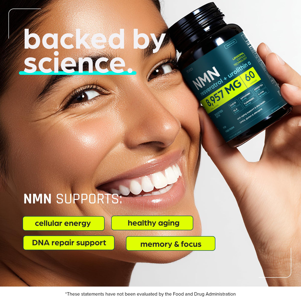 NMN Supplement 8957mg with Real NAD+ Not Just a Booster | Urolithin A, Resveratrol, CoQ10, Alpha Lipoic Acid, Green Tea Extract | Cellular Longevity & Energy Support for Men & Women ThinbiBuy Supplements Australia