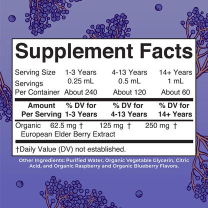 MaryRuth Organics Elderberry Syrup Extra Strength, USDA Organic Elderberry, Sugar Free Adults & Kids Immune Support Supplement for Ages 1+, Clean Label Project Verified®, Vegan, Gluten Free, 2 Fl Oz MARYRUTH'SBuy Supplements Australia
