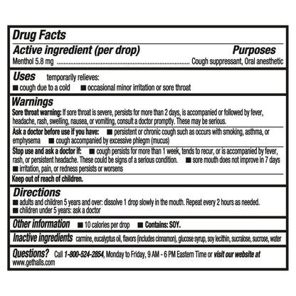 Halls Cough and Throat Relief Cherry Cough Drops, Bulk Pack, 250 Drops HALLS buy supplements Au