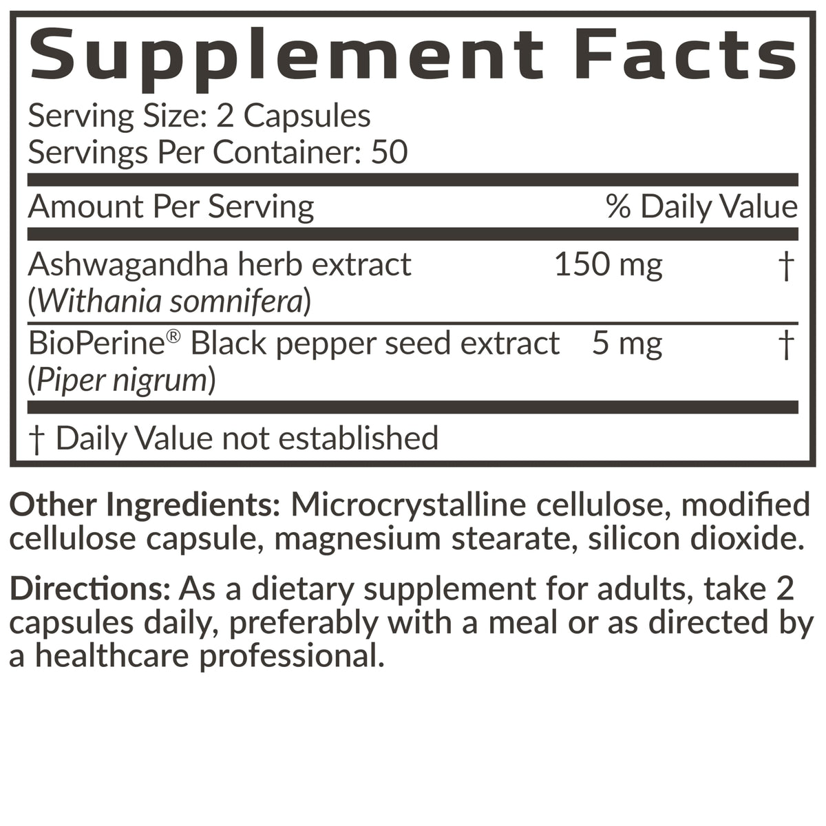 Futurebiotics Ashwagandha Extra Strength Stress & Mood Support with BioPerine - Non GMO Formula, 100 Vegetarian Capsules FuturebioticsBuy Supplements Australia