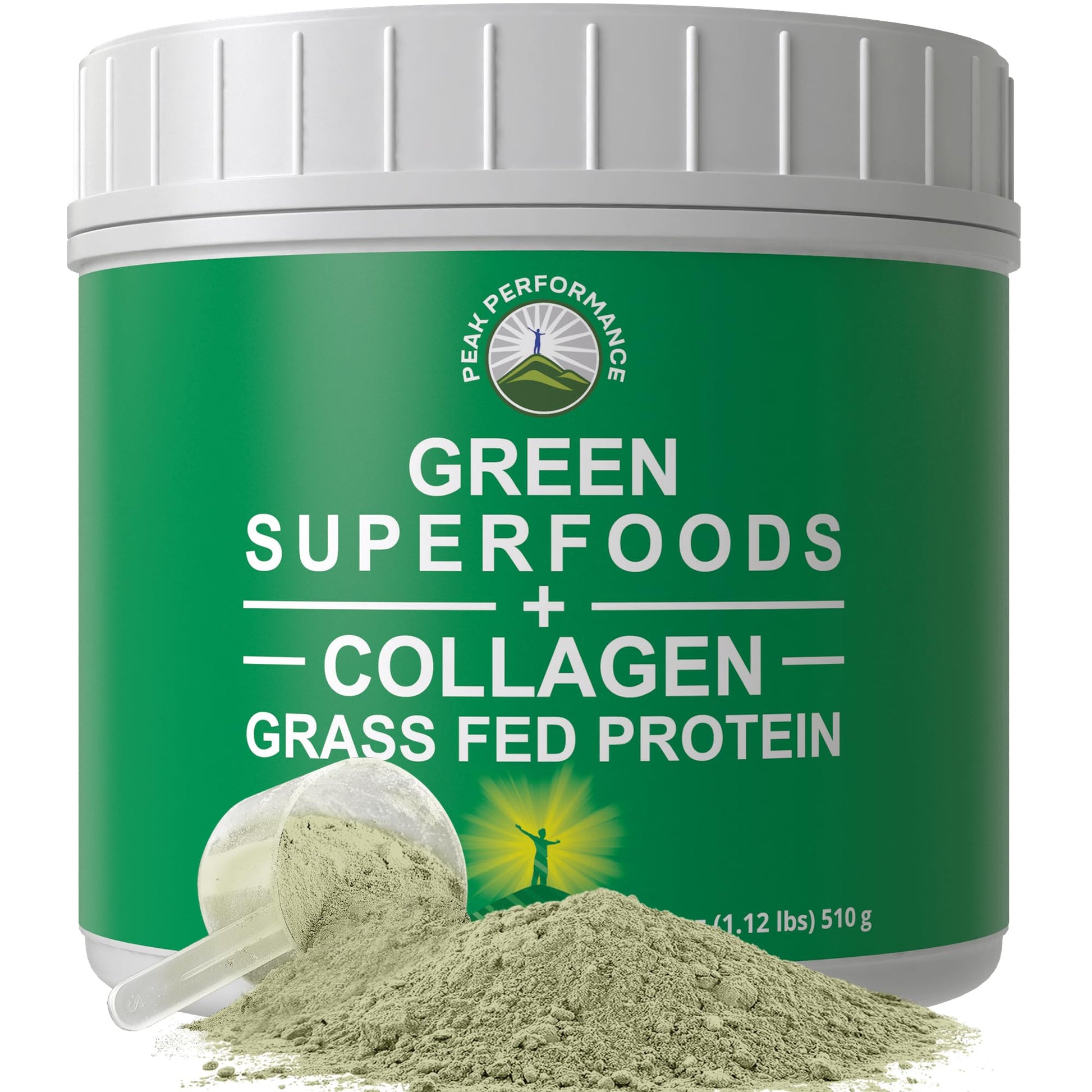 Greens Superfood + Grass Fed Collagen Peptides Powder - Ultimate Blend of Best Tasting Green Superfood with Pure Pasture Raised Hydrolyzed Protein Powder for Skin Hair + Joint Health Peak PerformanceBuy Supplements Australia
