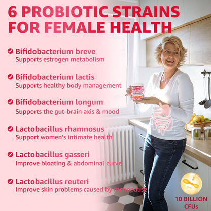 Sugar Free Menopause Supplement Gummies for Women, Menopause Probiotics (10 Billion CFU) Filled Gummy with Ashwagandha, Dong Quai & Black Cohosh for Hot Flashes, Night Sweats, Mood Swings, Gut Health NEVISSBuy Supplements Australia