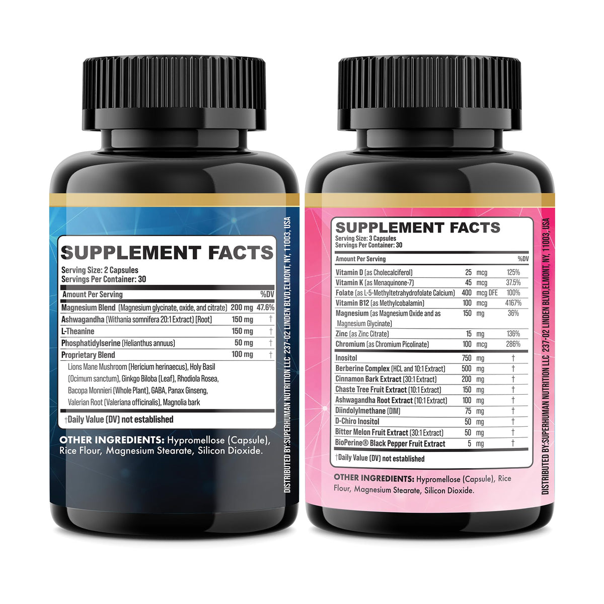 Parrox Cortisol & Myo-Inositol Supplement Bundle, Soothe & Smooth Bundle, 13-in-1 Cortisol Balance, Magnesium, Ashwagandha, L-Theanine, D-Chiro Inositol, Folate, Berberine, Chasteberry (150 Capsules) ParroxBuy Supplements Australia