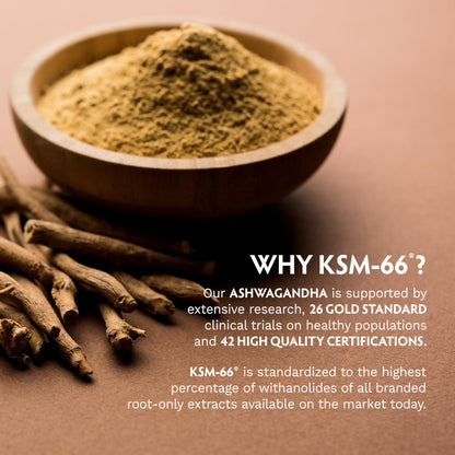 TRIBE ORGANICS Ashwagandha KSM 66 Pure Organic Root Powder Extract Ayurvedic Supplement - Focus, Mood Support, Increase Energy, Strength, 600mg of Natural KSM66 for Superior Absorption - 120 Capsules TRIBE ORGANICSBuy Supplements Australia