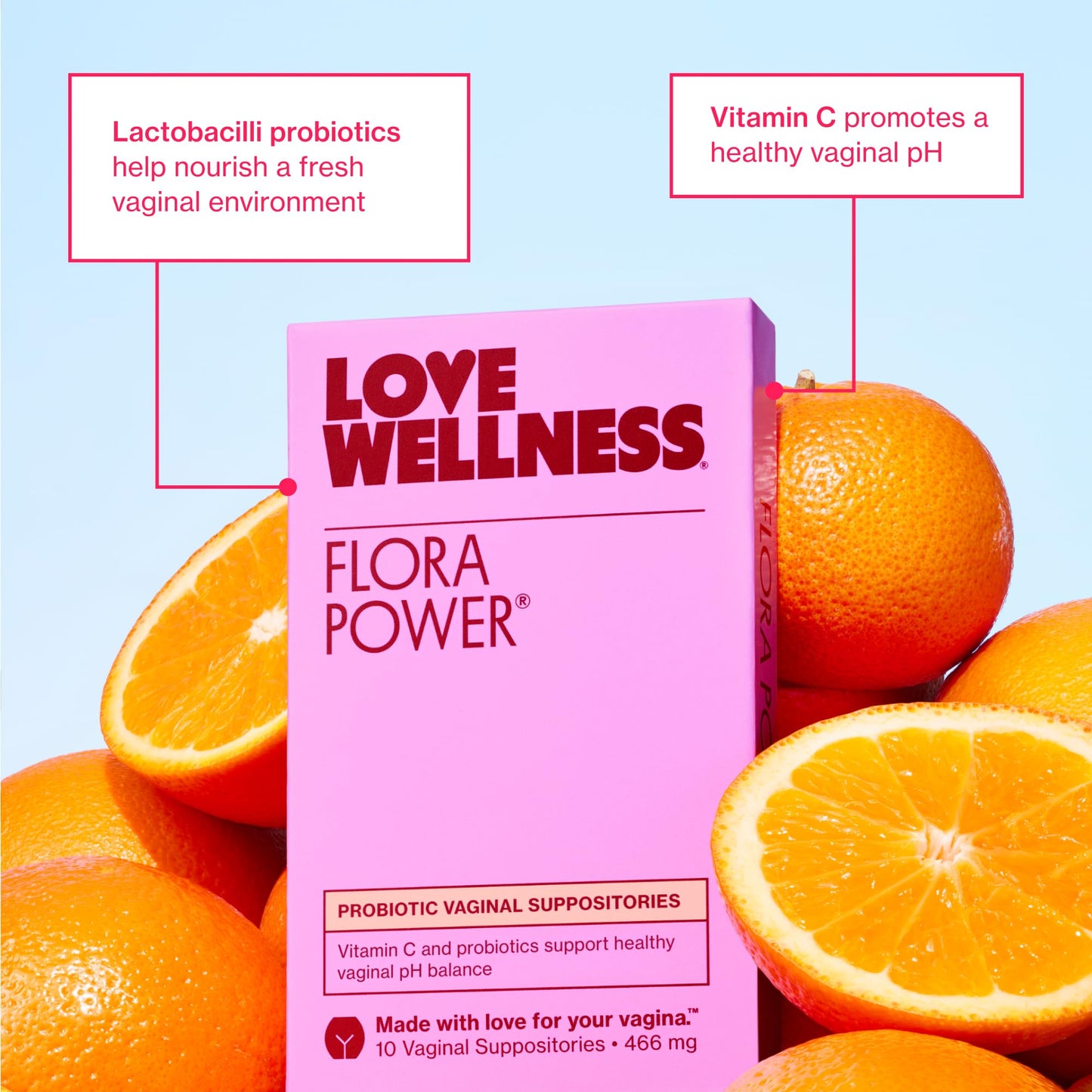 Love Wellness Flora Power | Vaginal Probiotic Suppositories with Vitamin C | Supports pH Balance & Vaginal Health | Fragrance-Free, Non-GMO & Paraben-Free | 10 Count Love WellnessBuy Supplements Australia