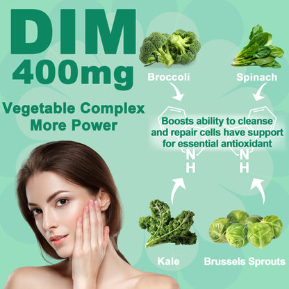 DIM Supplement Women 400mg, Estrogen Supplement for Women, Sugar Free DIM Gummies for Men & Women w/ Biotin, Flaxseed Oil, Burdock, Calendula, BioPerine for Hormone Balance, Menopause & Prostate 60Cts EnvyDealBuy Supplements Australia