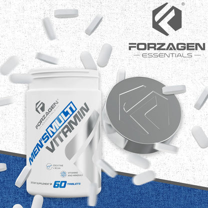 Forzagen Essentials Men's Multivitamin with Creatine and BCAA, Complete Vitamin and Mineral Complex, 60 Tablets Forzagen buy supplements Au