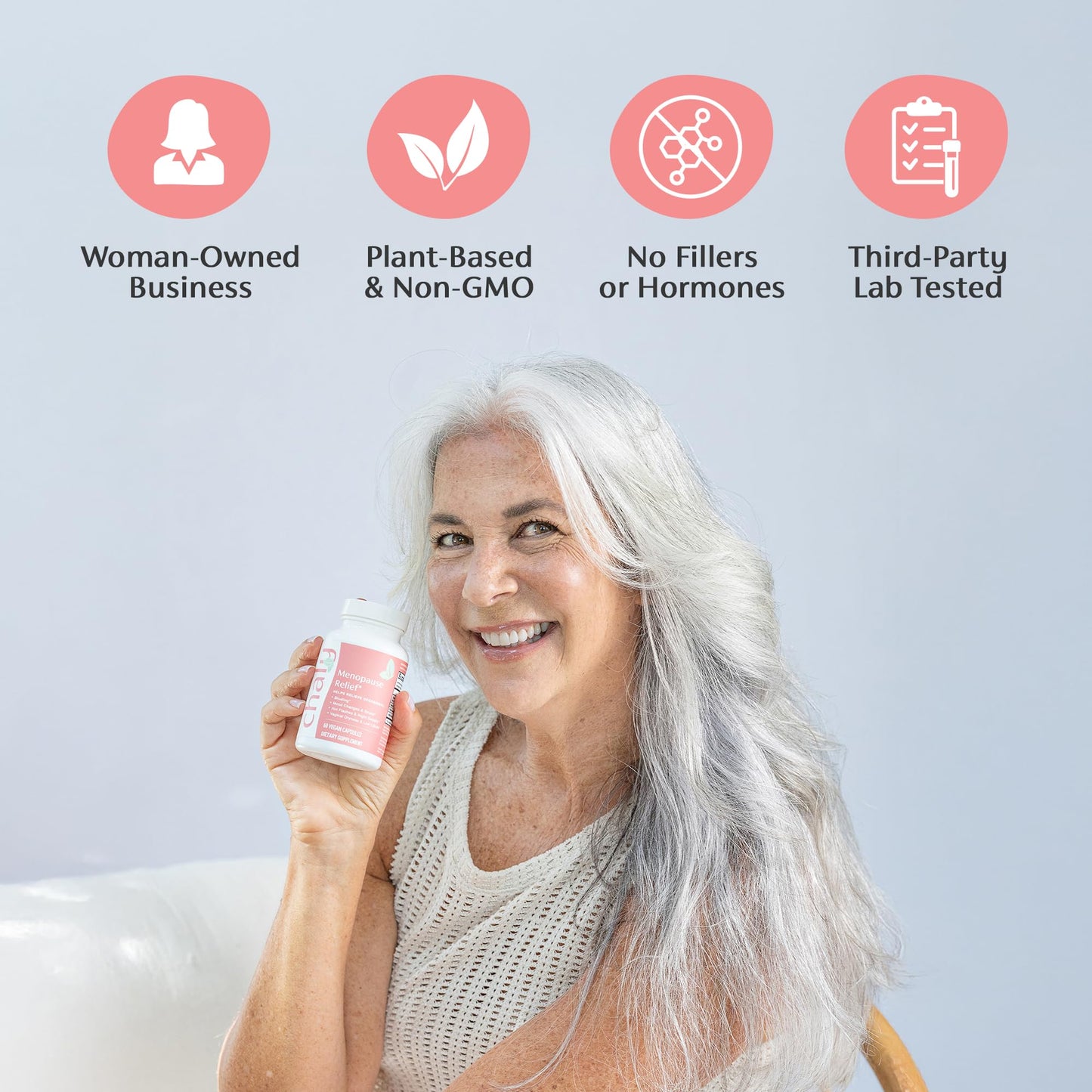 Chaly Menopause Supplements for Women with Ashwagandha KSM 66 and Saffron | Hot Flash, Bloating, Libido, Vaginal Dryness, Stress, and Mood Support Supplement | Menopause Relief Supplements | 60 Count ChalyBuy Supplements Australia