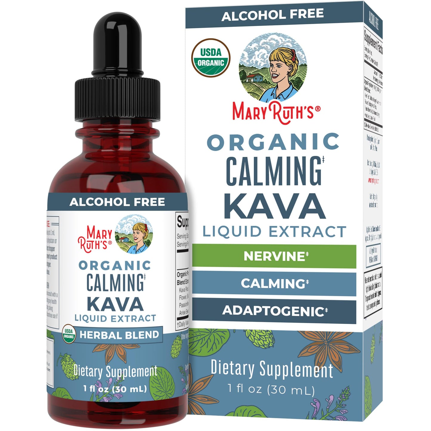 MaryRuth Organics, Herbal Supplement Drop, Calmness & Relaxation, Pack of 1, USDA Kava Root, Sugar/Gluten Free, Support Sleep, Calm & Stress Relief, Vegan, Non-GMO, 30 Servings MARYRUTH'SBuy Supplements Australia