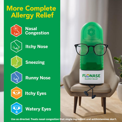 Flonase Allergy Relief Nasal Spray, 24-Hour Non-Drowsy Multi-Symptom Relief  144 Sprays, Bonus Pack of Tissues Flonase buy supplements Au