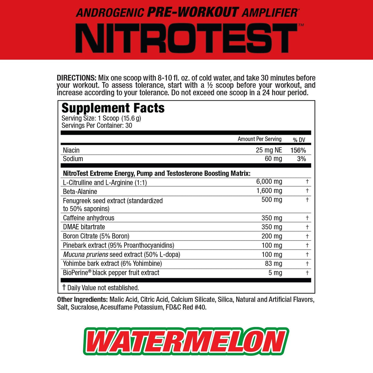 MuscleMeds Nitrotest Pre-Workout Supplement Drink, Boost Nitric Oxide, Testosterone MuscleMedsBuy Supplements Australia