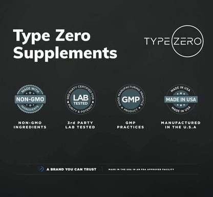 Type Zero Ultra Clean Alpha GPC Choline Supplement (600mg | 90 Capsules) Soy Free, Non-GMO Nootropics Alpha GPC 600mg / 300mg; Alpha-GPC Brain Memory and Focus Supplements Type ZeroBuy Supplements Australia