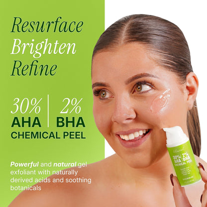 Ebanel Chemical Peel for Face, AHA BHA Exfoliator, Glycolic Acid Peel, Salicylic & Lactic Acid Face Peeling Gel, Infused with Green Tea & Chamomile for Acne Scars, Dark Spots, Wrinkles, Fine Lines Ebanel buy supplements Au