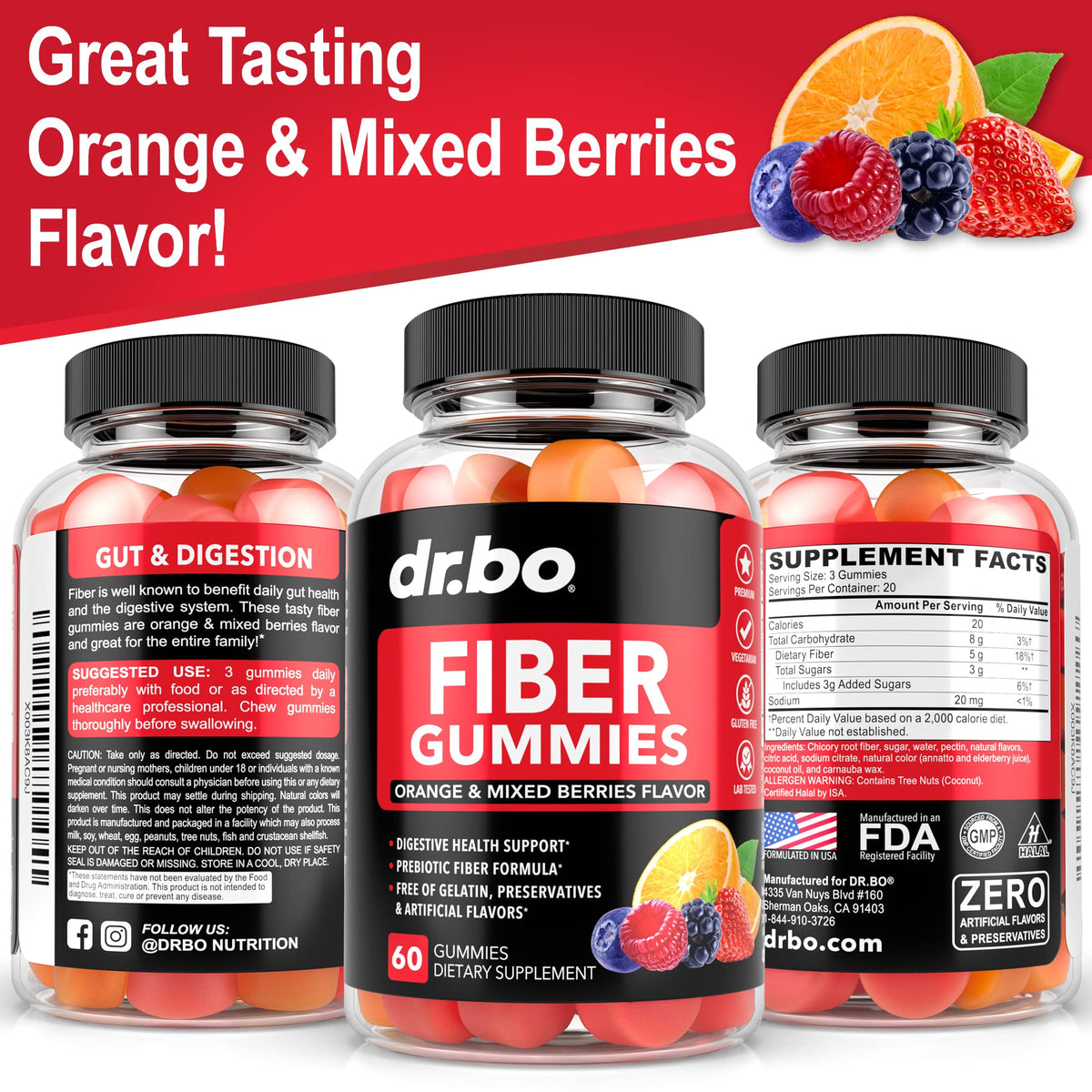 Fiber Gummies for Adults & Kids - Tasty Gummy Prebiotic Fiber Supplement for Max Digest DR. BOBuy Supplements Australia