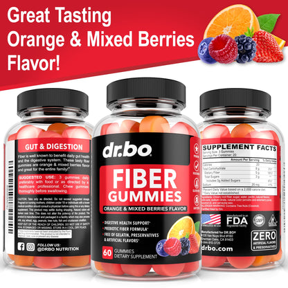 Fiber Gummies for Adults & Kids - Tasty Gummy Prebiotic Fiber Supplement for Max Digest DR. BOBuy Supplements Australia