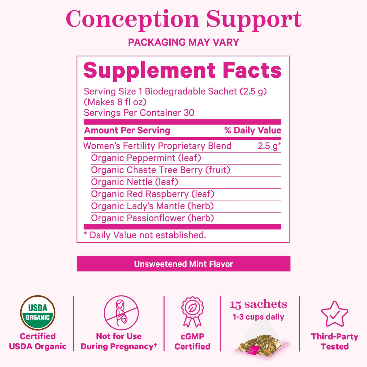 Pink Stork Fertility Bundle for Women – Conception Tea + Prenatal Vitamin Support with Inositol, Vitex, Folate & Ashwagandha – Supports Hormone Balance, Cycle Health & Preconception Wellness Pink StorkBuy Supplements Australia