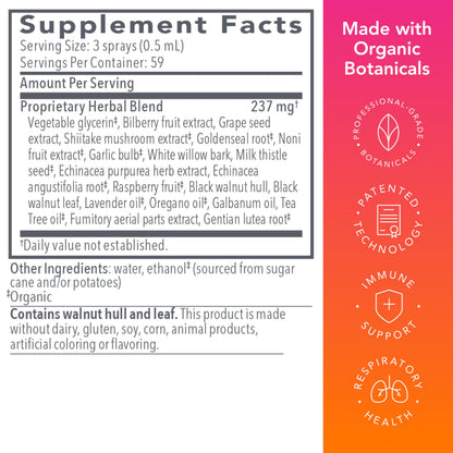 Biocidin Throat Spray - Throat Numbing Spray for Immune Support with Biocidin Blend - Clinically Researched, Fast-Acting for Seasonal Aid or Travel - Support Upper Respiratory Tract (1 fl oz) Bio-Botanical ResearchBuy Supplements Australia