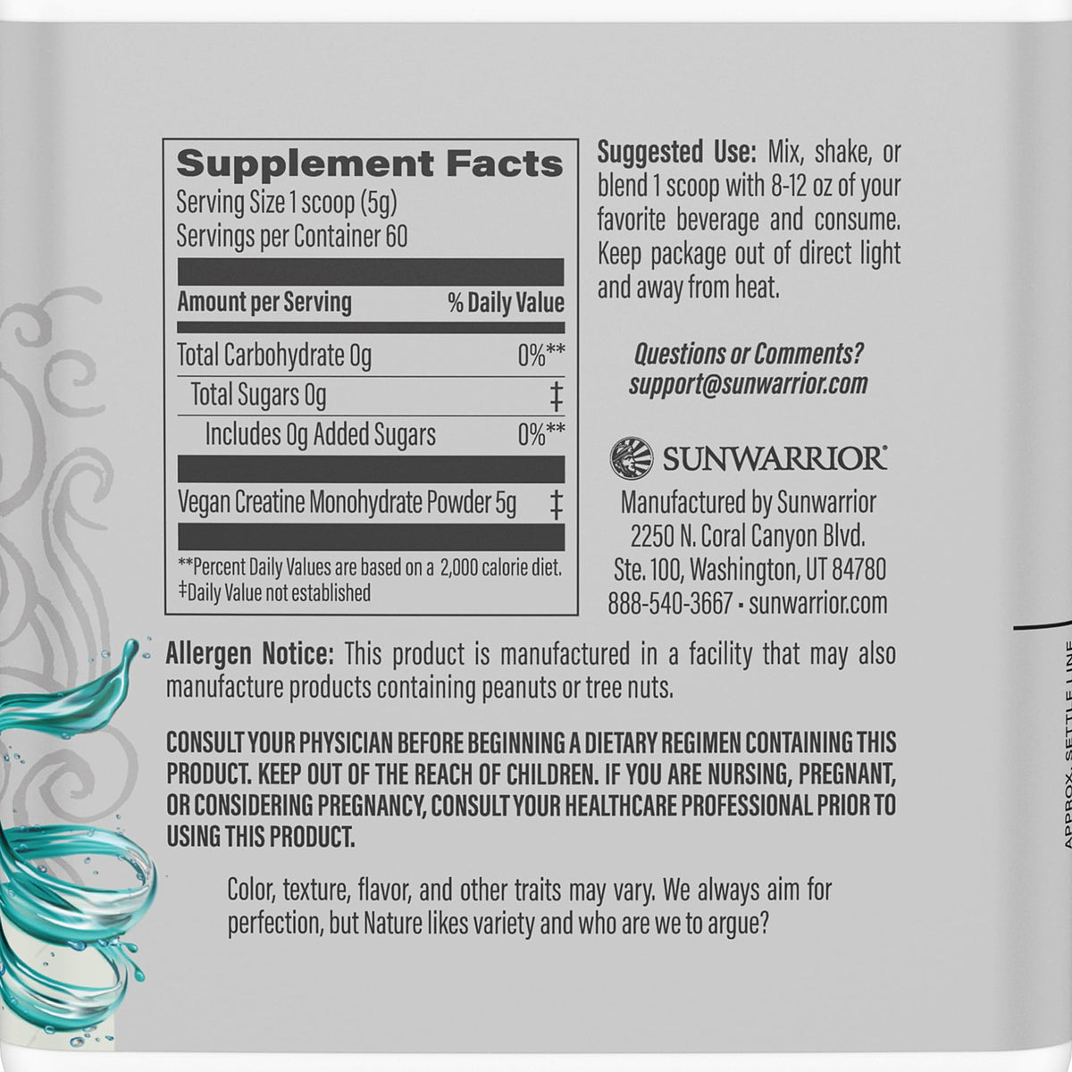 Sunwarrior, Active Creatine, 10.58 Ounce SunwarriorBuy Supplements Australia
