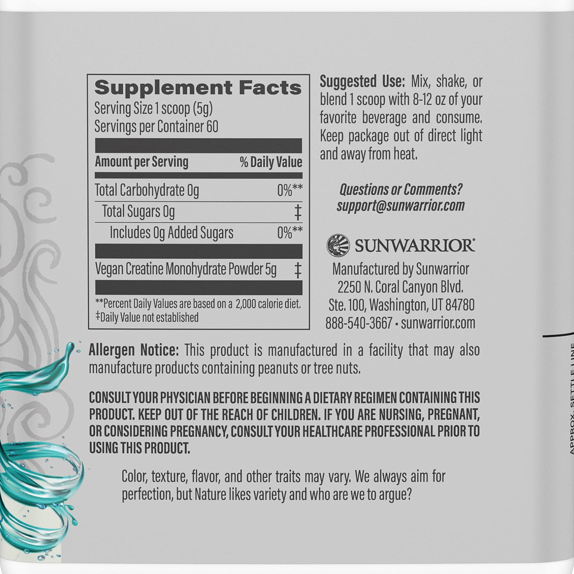 Sunwarrior, Active Creatine, 10.58 Ounce SunwarriorBuy Supplements Australia