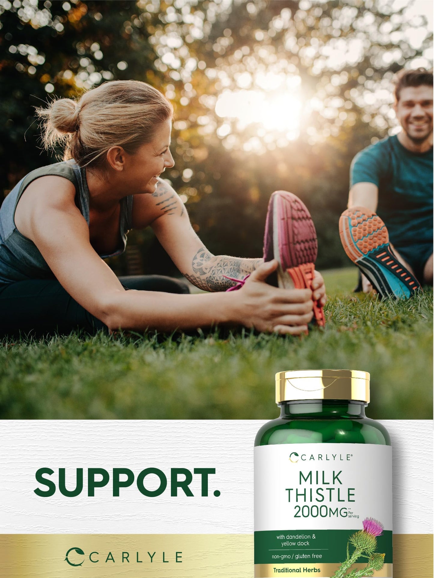 Carlyle Milk Thistle 2000mg | 180 Capsules | with Dandelion & Yellow Dock | Non-GMO CarlyleBuy Supplements Australia