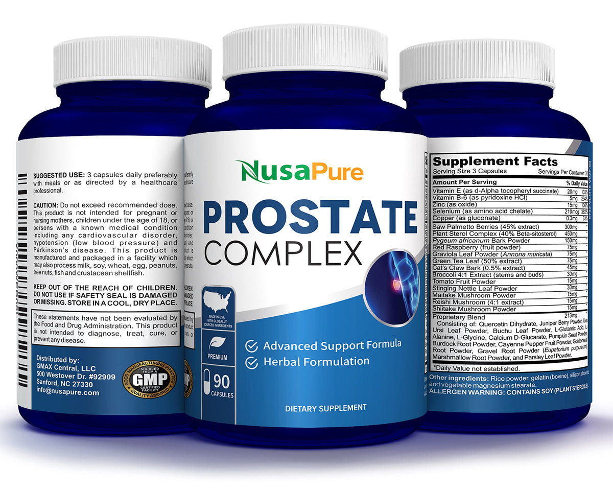 NusaPure Saw Prostate Palmetto Complex (Plant Sterol Complex, Nettle Root, Pygeum Bark, Graviola) - 90 Capsules NusaPureBuy Supplements Australia