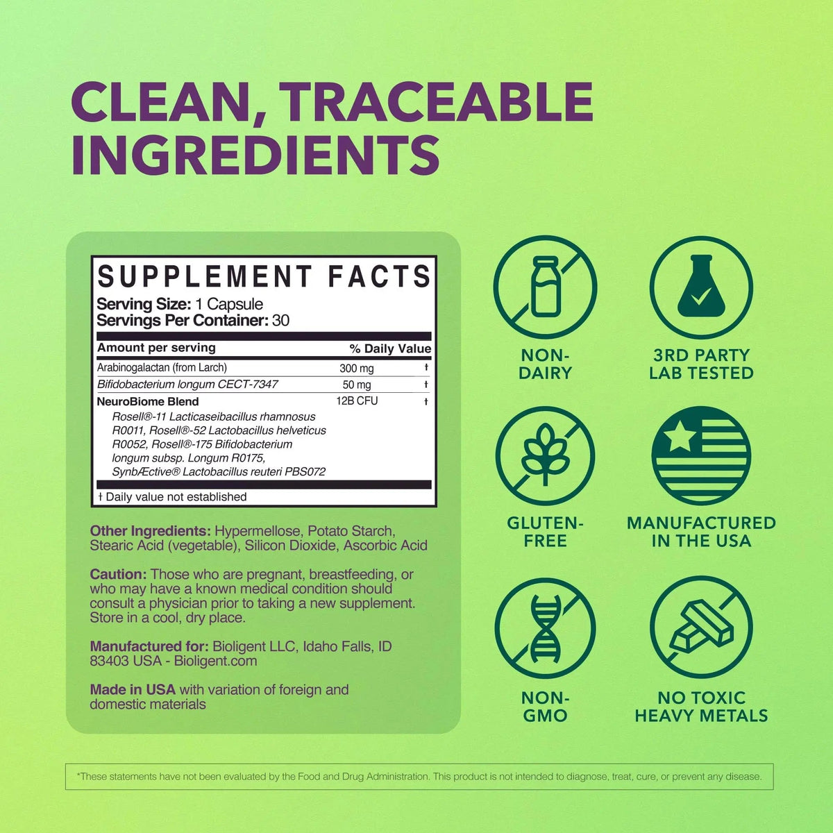 BIOLIGENT Tribiotic+ Prebiotic, Probiotic and Postbiotic Supplement for Women & Men, Gut Health, Immune Support, Bloating Relief, Daily Microbiome and Digestive Support, 30 Capsules, 30 Day Supply BIOLIGENTBuy Supplements Australia