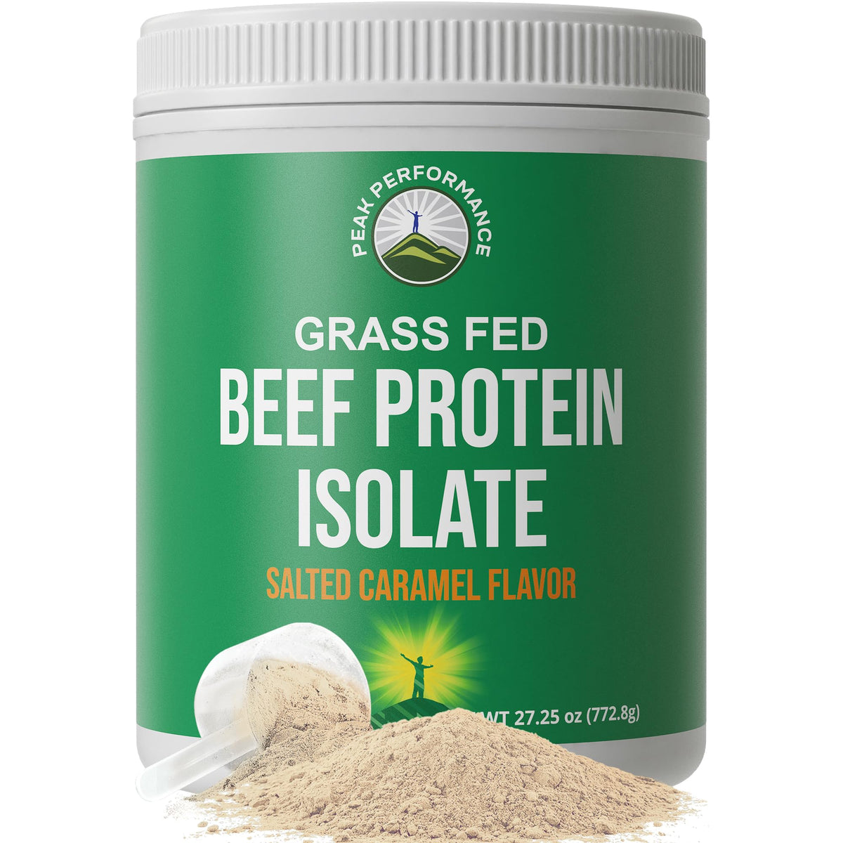 Grass Fed Beef Protein Powder - Lactose Free Great Tasting Beef Protein Isolate. Complete Animal Based Non Dairy Paleo Carnivore Supplement for Prime Muscle Building. No Whey. Salted Caramel Flavor Peak PerformanceBuy Supplements Australia