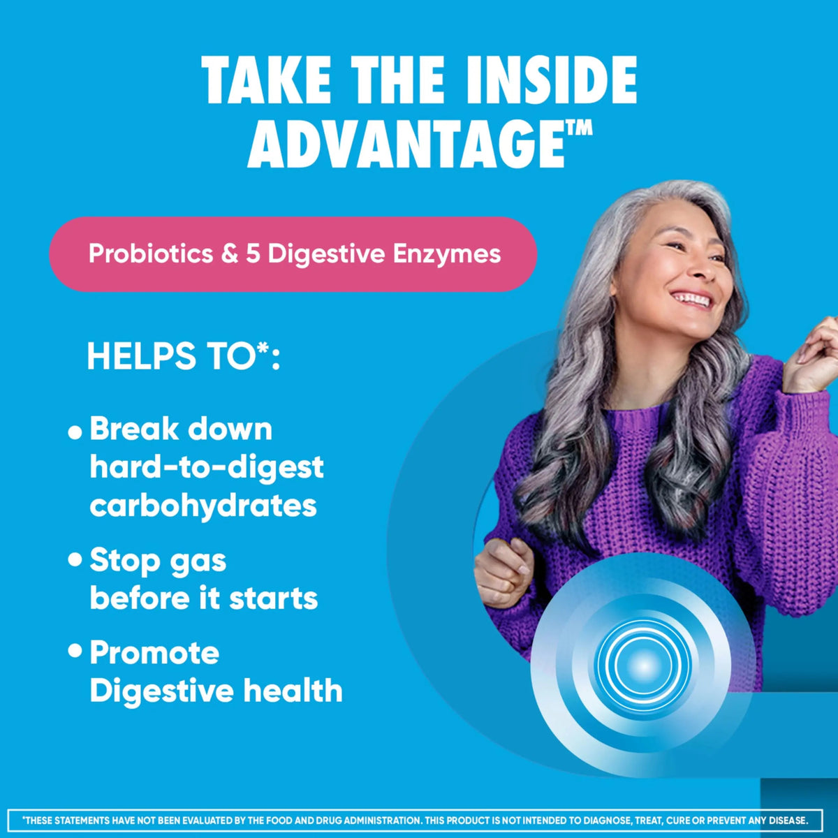 Digestive Enzyme and Probiotic Capsule- Digestive Advantage 32 Capsules, Survives 100x Better than regular 50 billion CFU, Breaks down food, helps prevent gas Digestive AdvantageBuy Supplements Australia