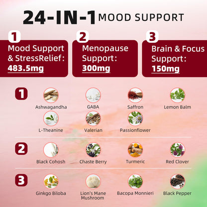 GREENPEOPLE Saffron Extract Supplements Drop - 24-in-1 88.5mg Saffron Extract with Ashwagandha,Black Cohosh & Lion's Mane for Mood&Focus,Stress Relief,Cortisol Reducer,Menopause – Vegan 2FL OZ GREENPEOPLEBuy Supplements Australia