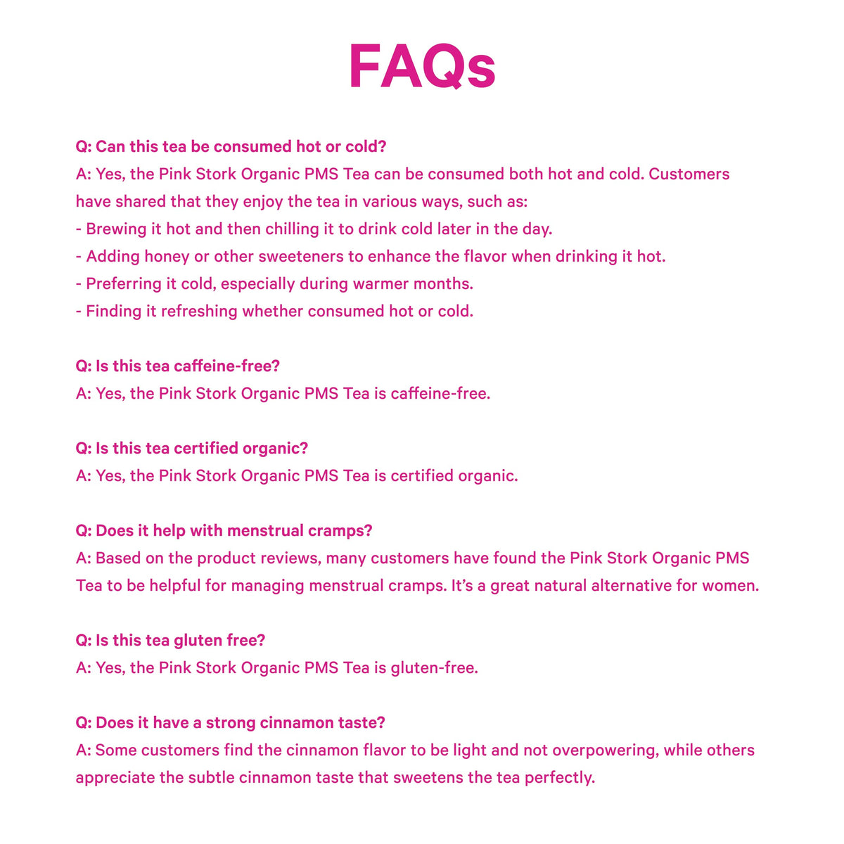 Pink Stork Organic PMS Tea for Hormone Balance, Mood Swings, Bloating, and Period Regularity - 8 Herbs - Vitex, Red Raspberry Leaf, Chamomile - Caffeine-Free - 15 Sachets, Hot or Iced Pink StorkBuy Supplements Australia