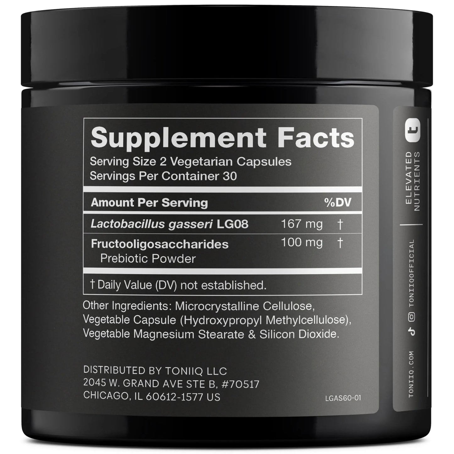 Lactobacillus Gasseri - Ultra High Strength 50 Billion CFU - Delayed Release Capsules - Made with Prebiotic Inulin Fiber - Supports Digestive Health & Gut Flora - Third-Party Lab Tested - 60 Capsules Toniiq buy supplements Au