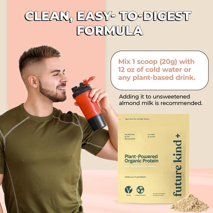 Future Kind Vegan Protein Powder, Vanilla, Pea Plant Protein for Lean Muscle with Iron & Fiber, Whey-Free, Sugar-Free, Soy-Free, Non-Dairy (34 Servings) Future Kind buy supplements Au