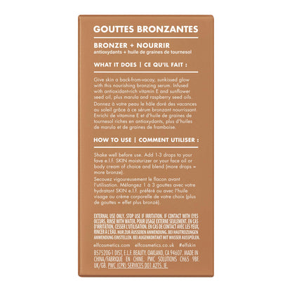 e.l.f. SKIN Bronzing Drops, Liquid Bronzer For Face & Skin, Creates A Sun-Kissed Glow, Infused With Vitamin E, Vegan & Cruelty-Free, Pure Gold e.l.f.Buy Supplements Australia