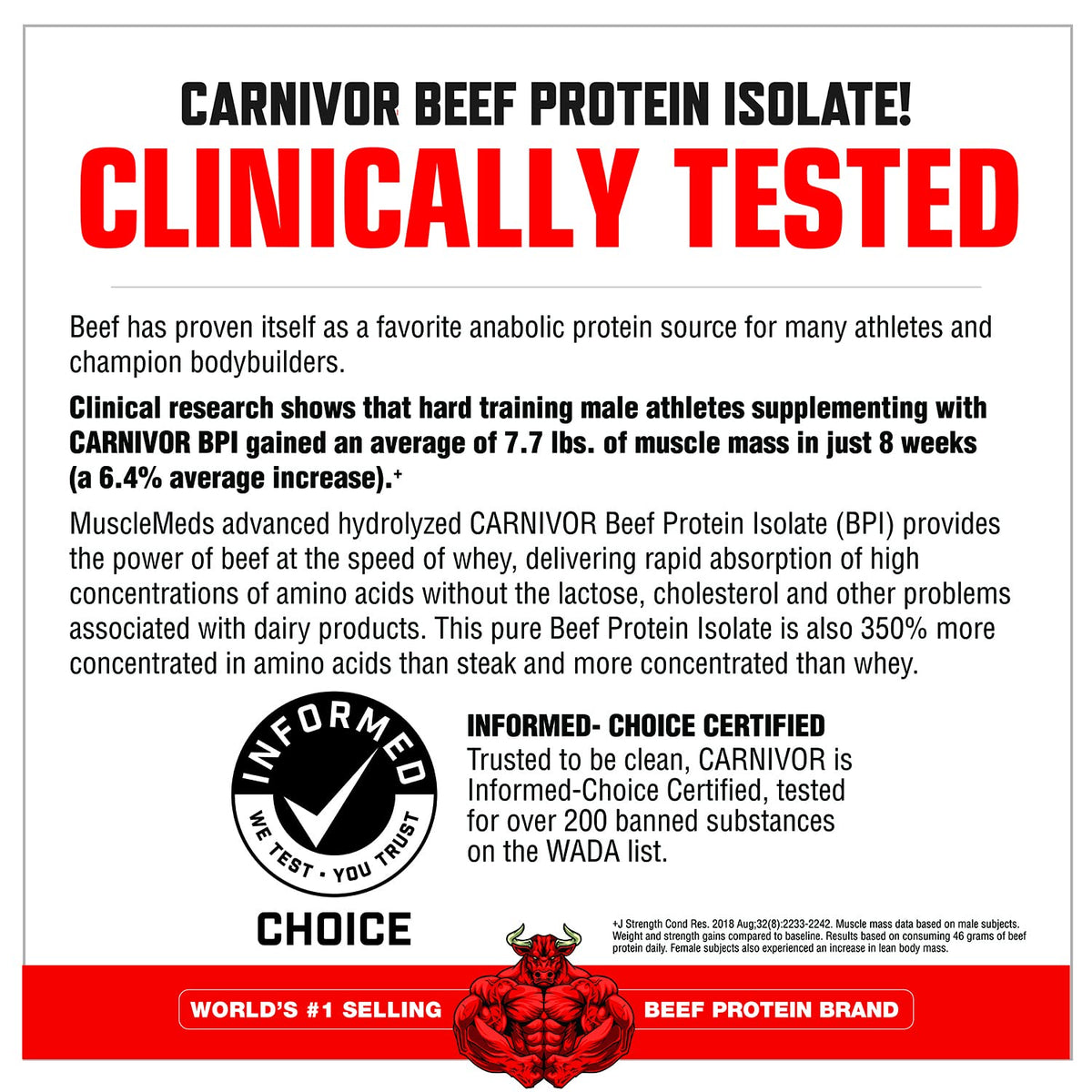 MuscleMeds CARNIVOR Beef Protein Isolate Powder, Muscle Building, Recovery, Lactose MuscleMedsBuy Supplements Australia