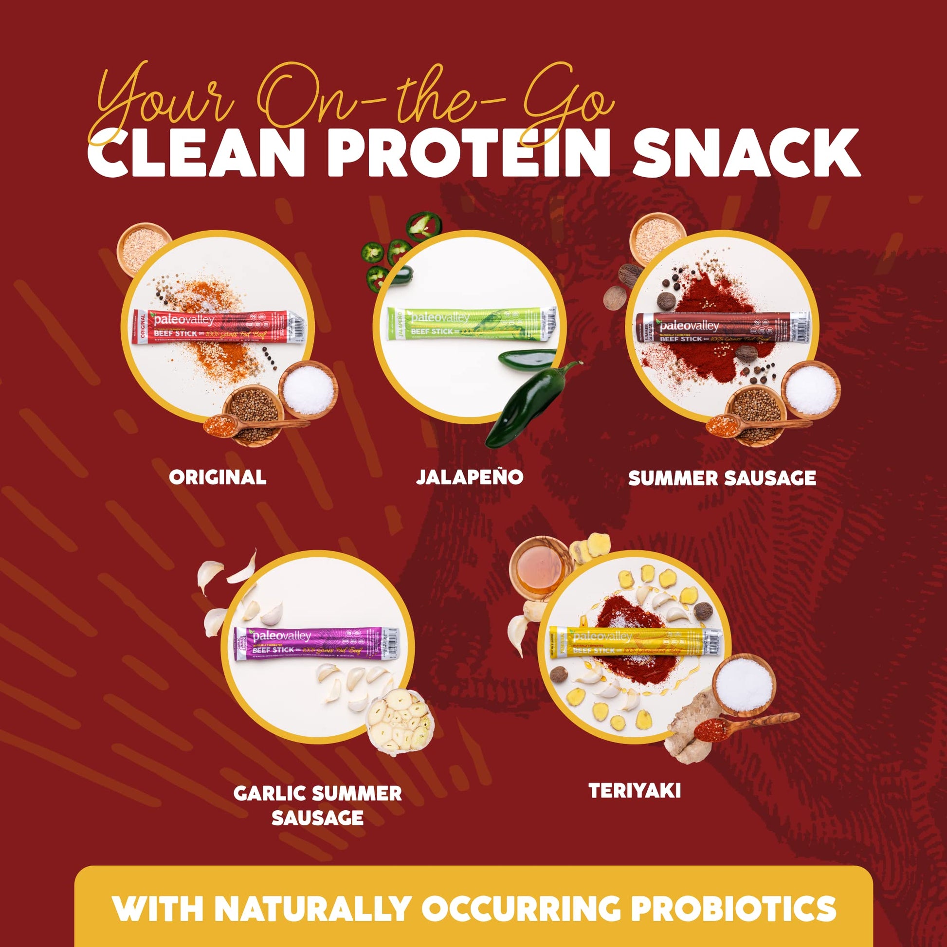 Paleovalley 100% Grass Fed Original Beef Sticks - Delicious Gluten Free Beef Snack - High Protein Keto Friendly PaleovalleyBuy Supplements Australia