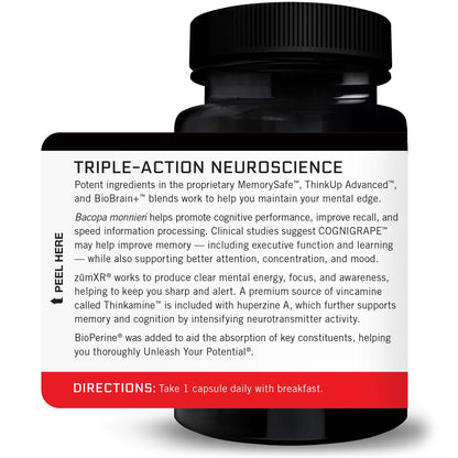 Force Factor Forebrain Nootropic Brain Supplement to Improve Memory, Boost Focus, Increase Mental Energy, and Support Brain Health with Caffeine, Bacopa, and Huperzine A, 30 Capsules Force FactorBuy Supplements Australia
