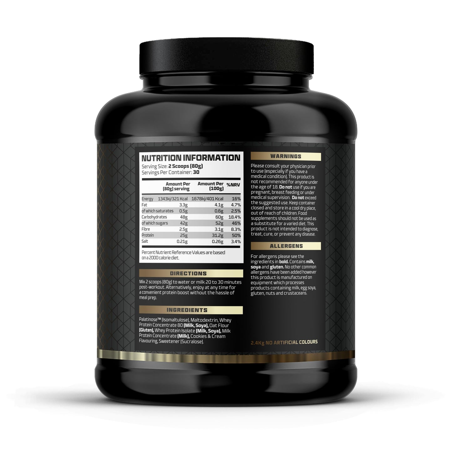 Beast Pharm | Recover Whey Protein Powder | 2.4kg/30 Servings | Cookies & Cream Beast PharmBuy Supplements Australia
