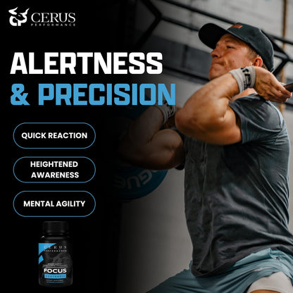 Cerus Performance Focus Nootropic Supplement - Enhances Mental Clarity, Boosts Memory & Cognitive Function, Improves Alertness - Ideal for Athletes & Fitness Enthusiasts - 60 Capsules CerusBuy Supplements Australia