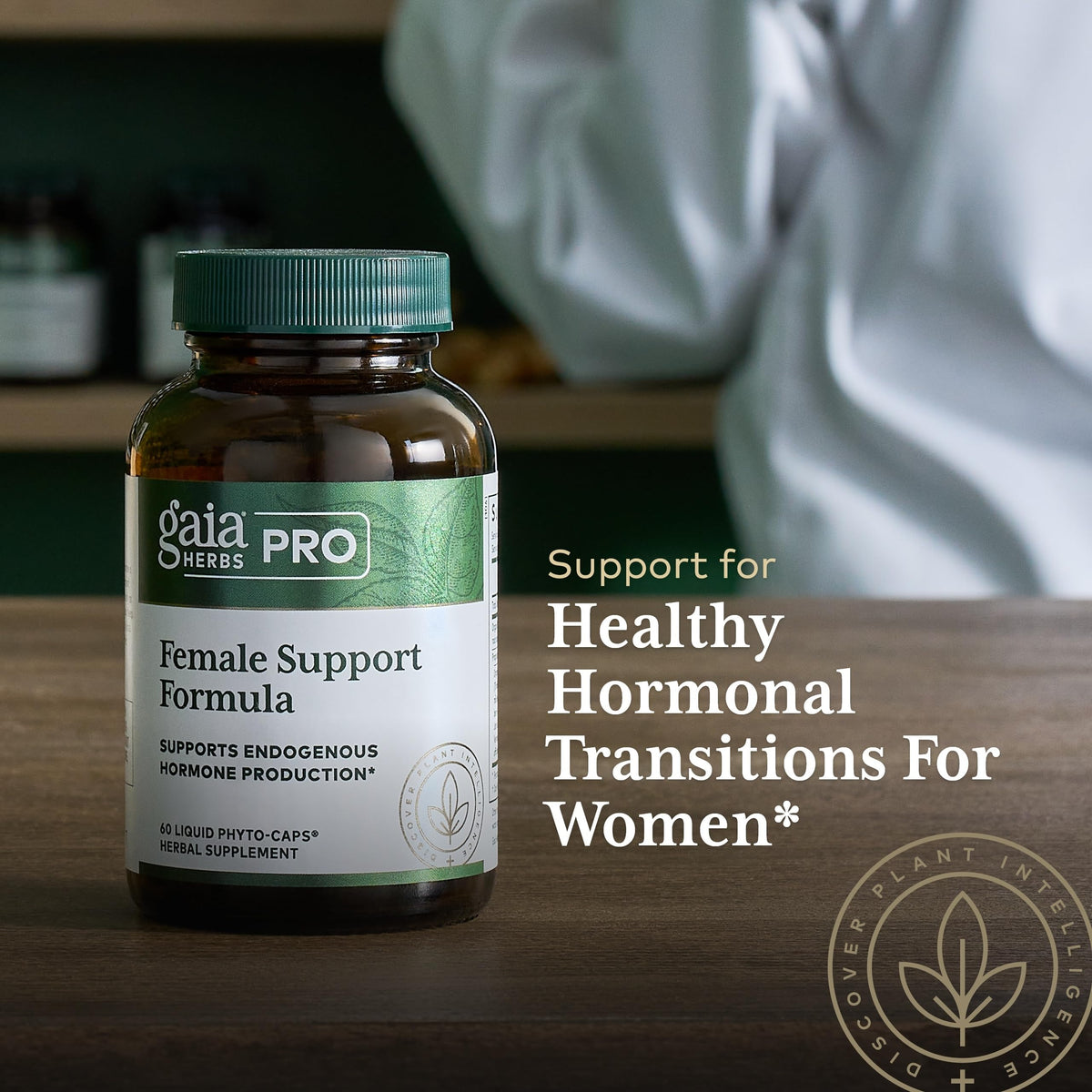 GAIA HERBS PRO Female Support Formula - Supports Healthy PMS & Menopause Fluctuations with Alfalfa Leaf, Black Cohosh Root Extract, Dandelion Root & More* - Vegan - 60 Liquid Phyto-Caps (60 Servings) Gaia Herbs PROBuy Supplements Australia