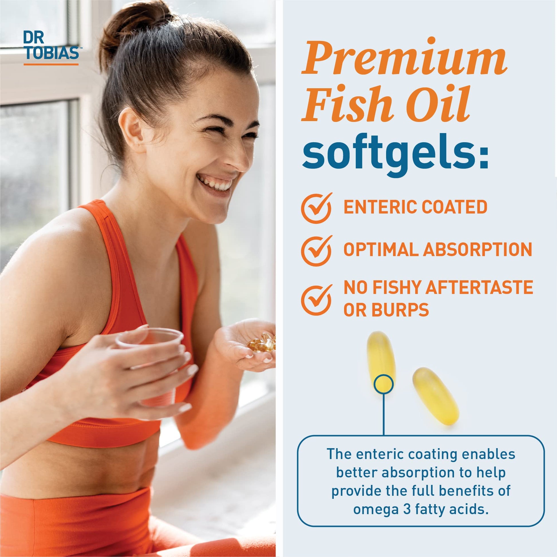 Dr. Tobias Omega 3 Fish Oil, 800 mg EPA 600 DHA Supplement for Heart, Brain & Immune Dr. TobiasBuy Supplements Australia