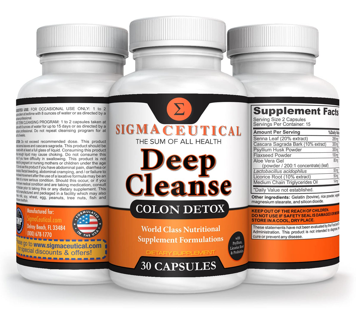 Sigmaceutical 1 Day Colon Cleanse - Detox Cleanse - Bowel Cleanse & Laxative - Bowel Detox SigmaceuticalBuy Supplements Australia