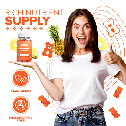 Multivitamin Gummies for Women & Men - 3 Months Supply - 18 Multivitamins & Minerals VitammiesBuy Supplements Australia