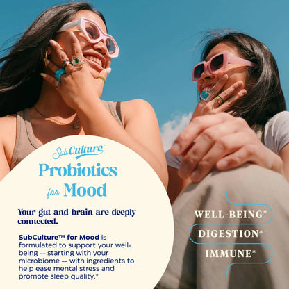 Enzymedica SubCulture Probiotics for Mood, Stress, & Sleep, 50 Billion CFU, Promotes Relaxation, Immune + Digestive Health & Regularity, 30 Count EnzymedicaBuy Supplements Australia