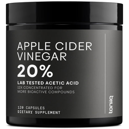 Toniiq Apple Cider Vinegar Capsules - Ultra High Potency 2,010mg Formula with 20% Acetic Acid & Cayenne Pepper - Made with The Mother - Third-Party Lab Tested - 120 Capsules Toniiq buy supplements Au