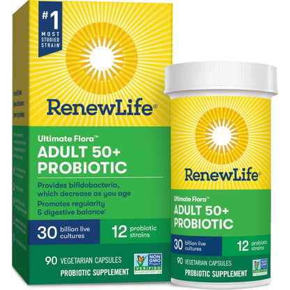 Renew Life Probiotic Adult 50 Plus Probiotic Capsules, Daily Supplement Supports Urinary Renew LifeBuy Supplements Australia