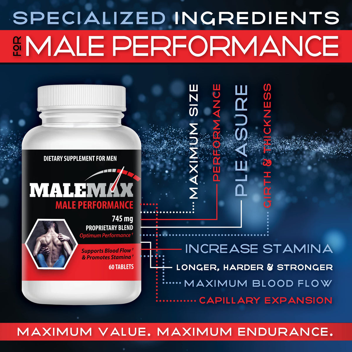 Male Enlargement Pills- Amplify Male Size- Boost Up to 3 Inches Fast- Extend in Length MaleMaxBuy Supplements Australia