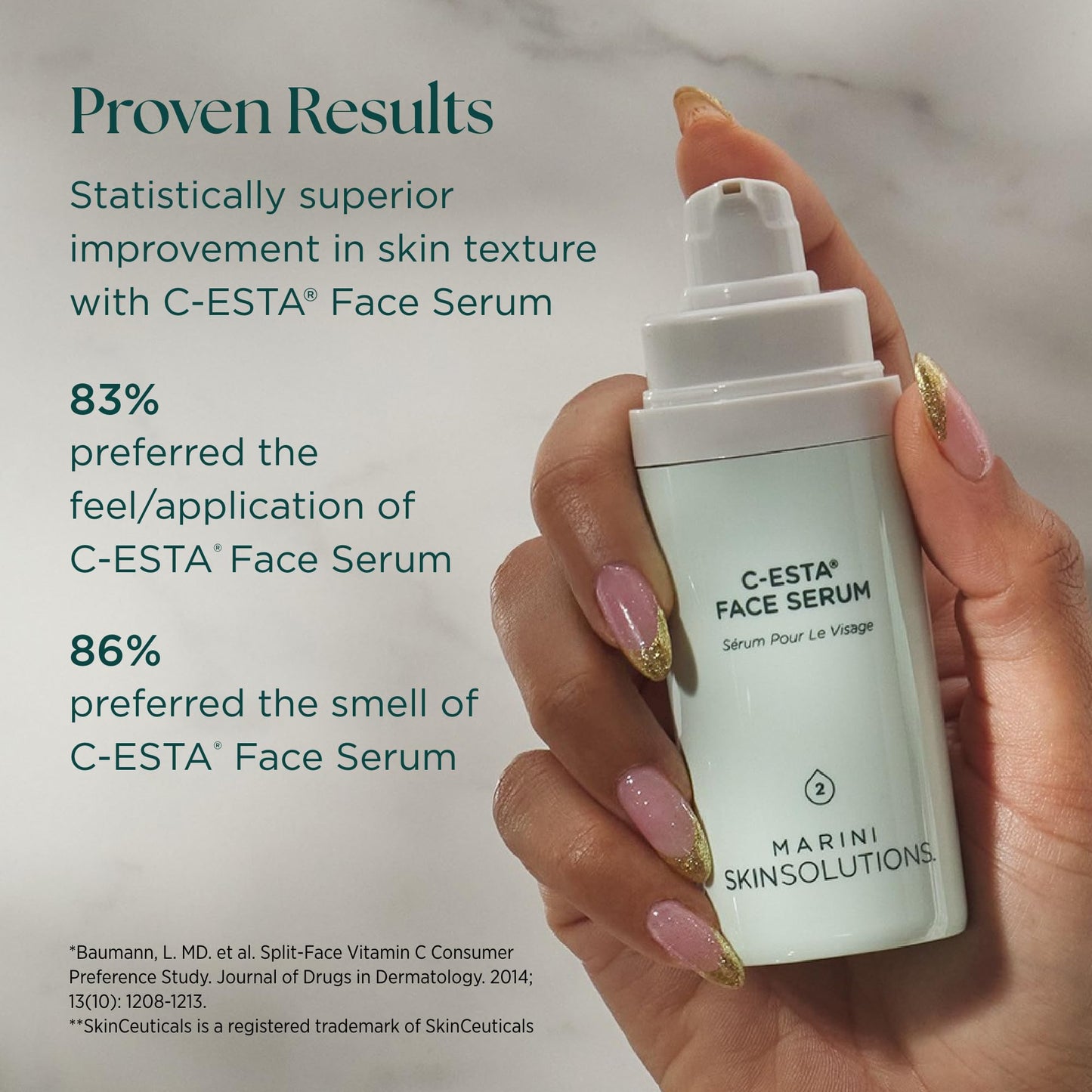 Marini SkinSolutions C-ESTA Face Serum - Lifts, Firms & Protects with Vitamin C, DMAE & Hyaluronic Acid - All Skin Types - Made in the USA - 1 fl oz Marini SkinSolutions buy supplements Au