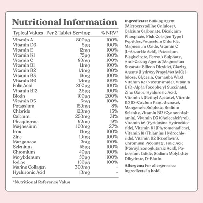 Women's Multivitamins and Minerals with Collagen & Hyaluronic Acid - 27 Essential Free SoulBuy Supplements Australia