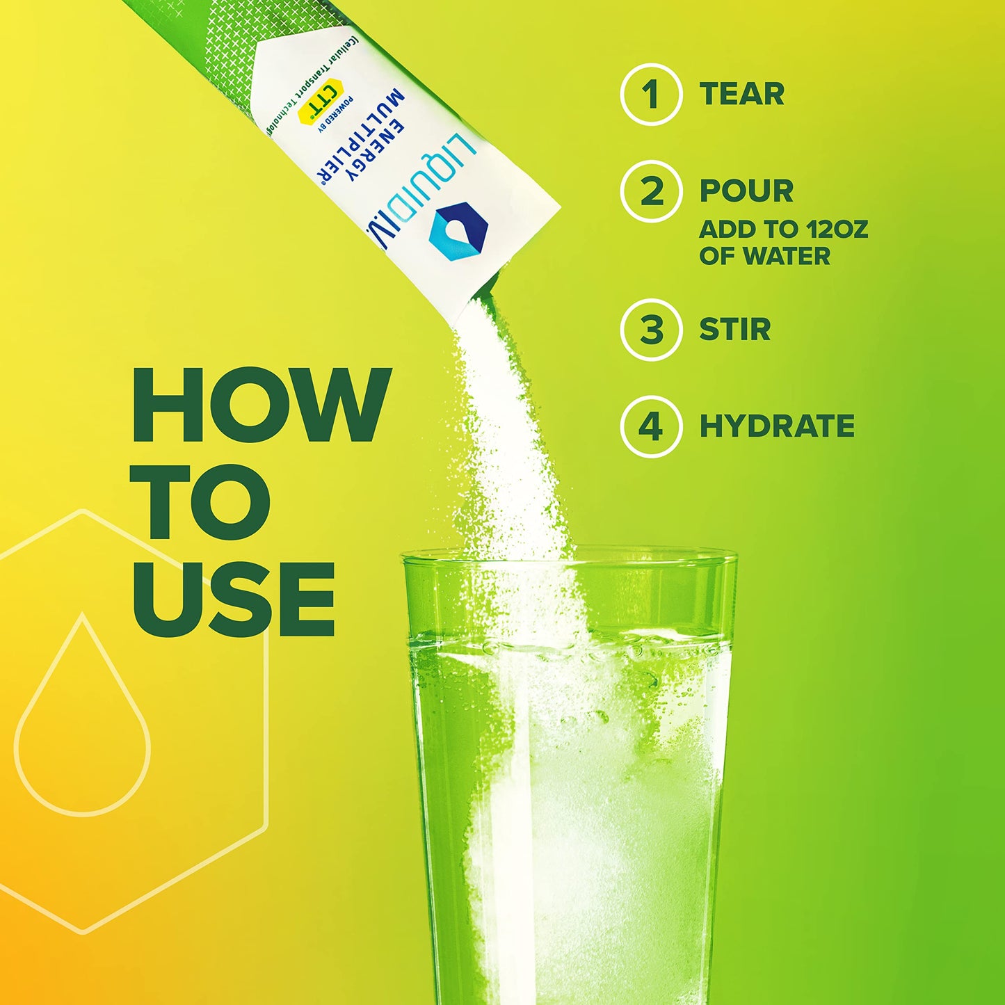 Liquid I.V. Hydration + Energy Multiplier - Lemon Ginger - Hydration Powder Packets Liquid I.V.Buy Supplements Australia